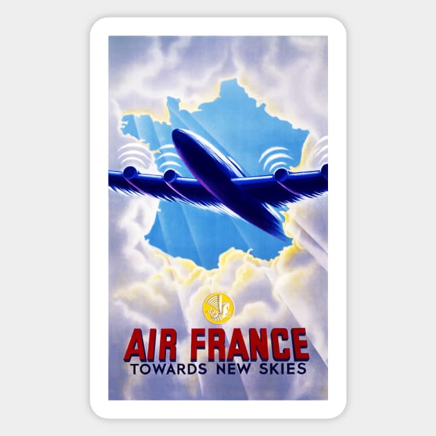 Vintage Travel Poster France Sticker by vintagetreasure